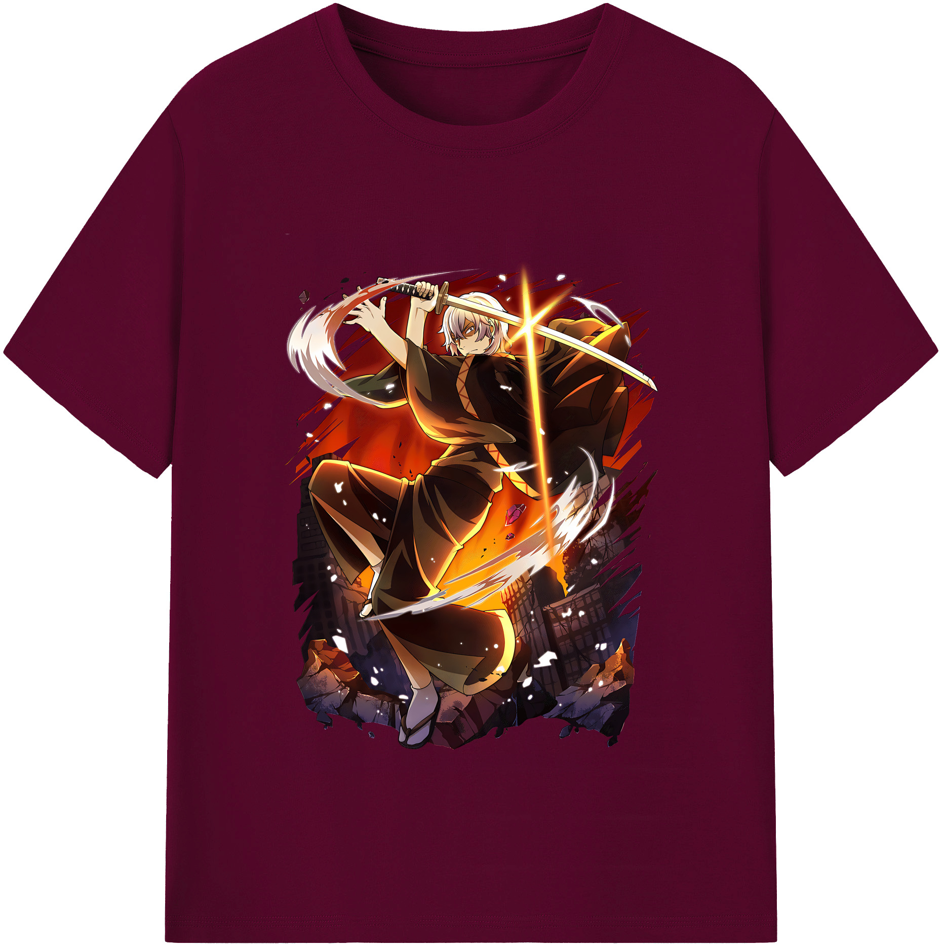 （画像用） 文豪ストレイドッグス Bungo Stray Dogs レディースカジュアルプリントTシャツ（綿100％）